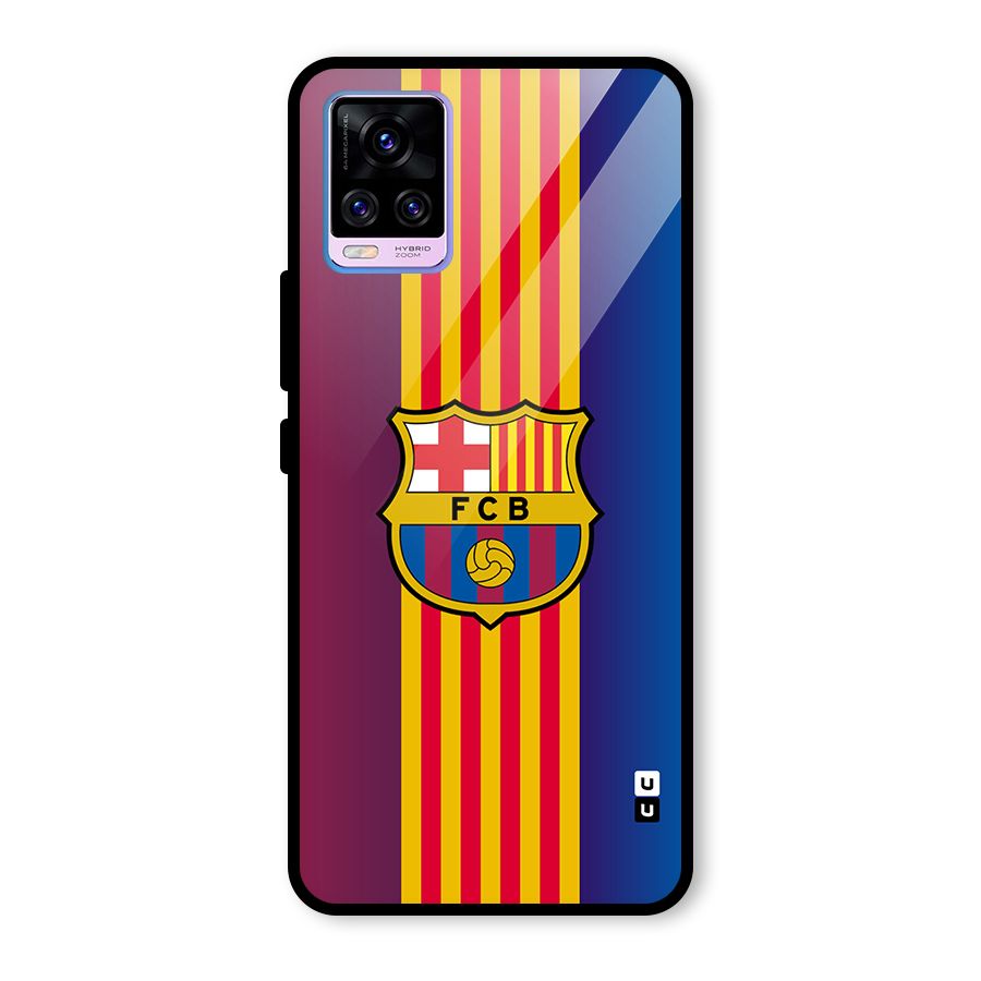 Club Barcelona Glass Back Case for Vivo V20 Pro