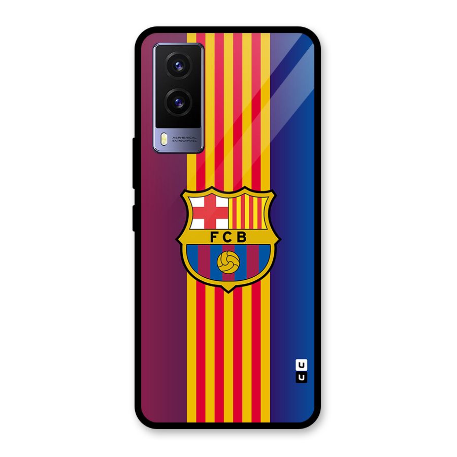 Club Barcelona Glass Back Case for Vivo V21e 5G