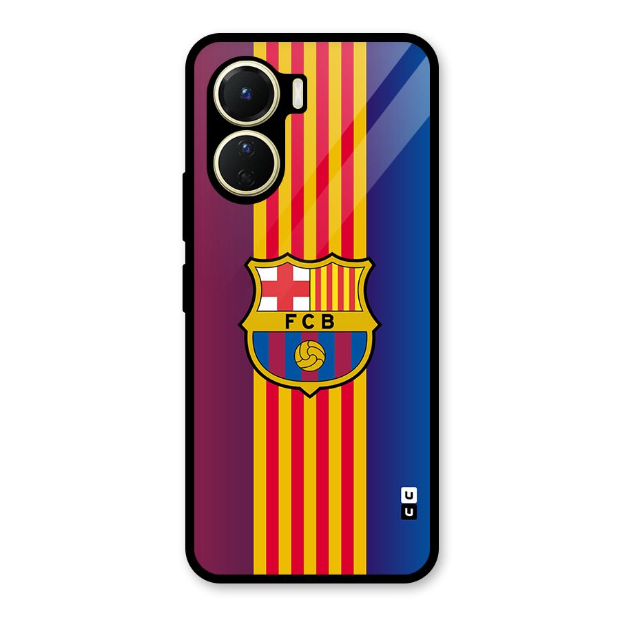 Club Barcelona Glass Back Case for Vivo Y16