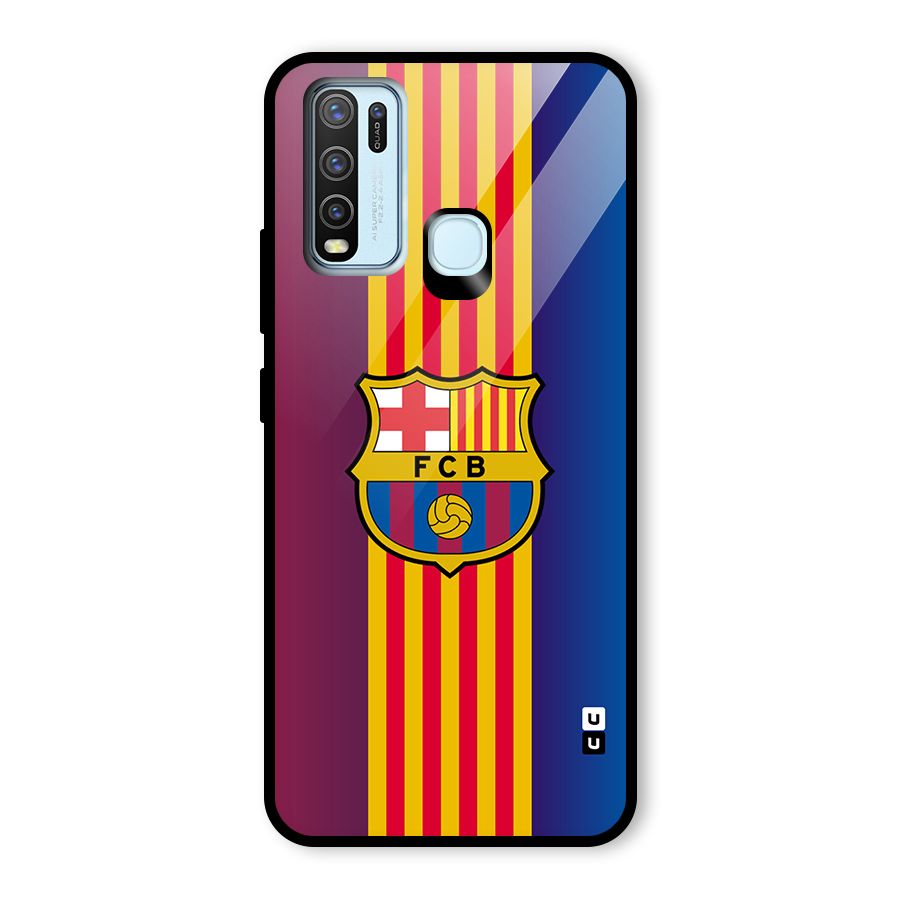 Club Barcelona Glass Back Case for Vivo Y50