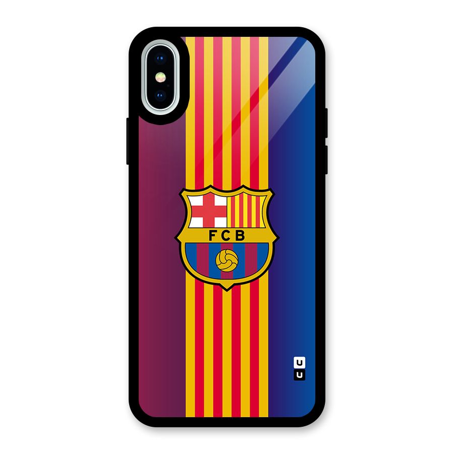 Club Barcelona Glass Back Case for iPhone X