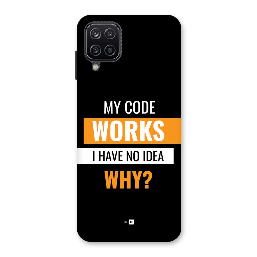 Coders Thought Back Case for Galaxy A12