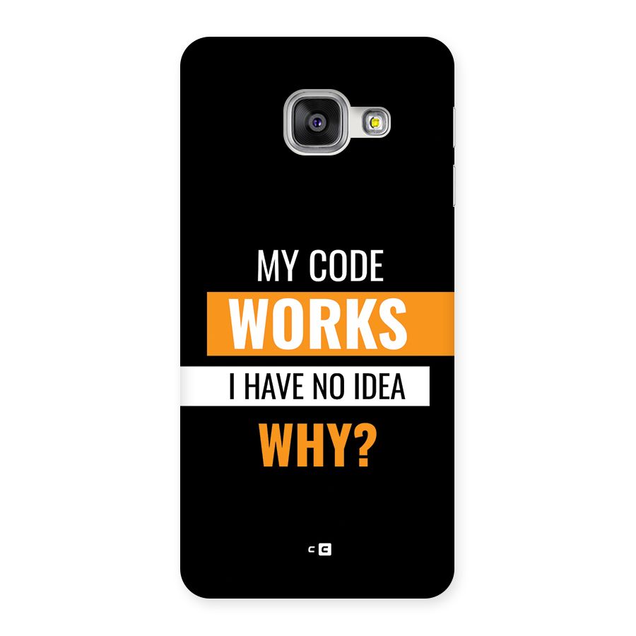 Coders Thought Back Case for Galaxy A3 (2016)