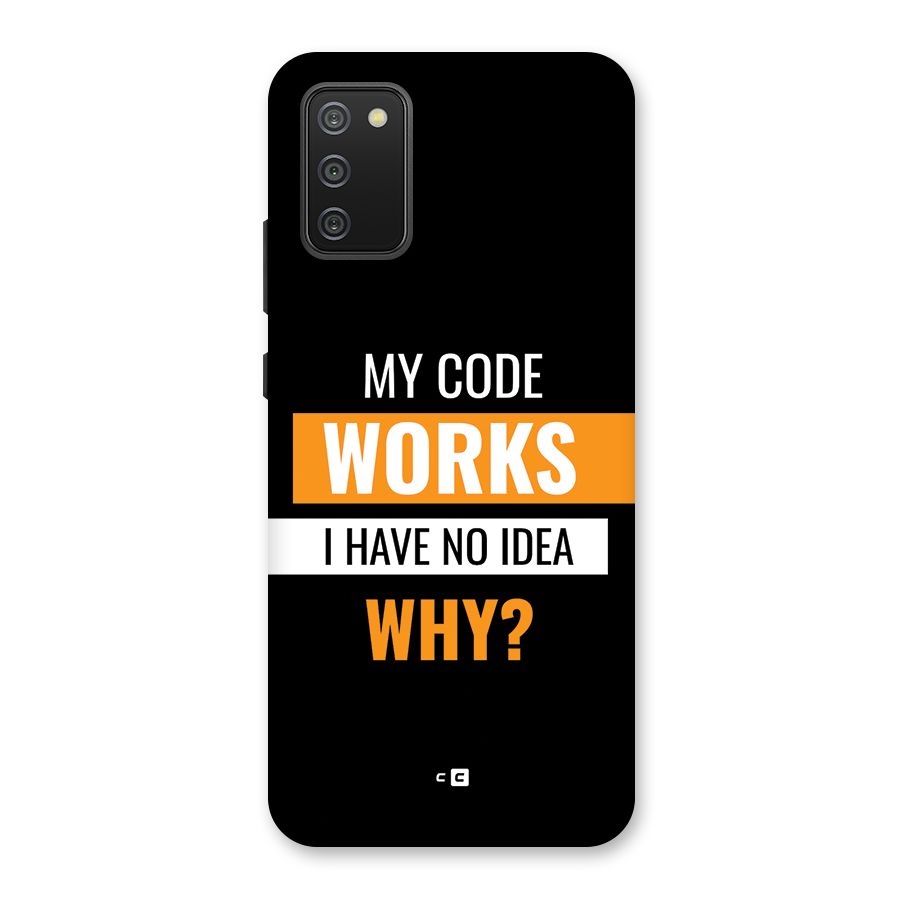 Coders Thought Back Case for Galaxy F02s