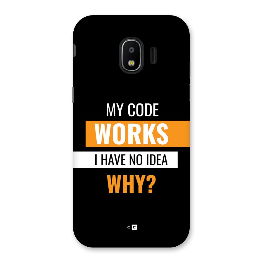Coders Thought Back Case for Galaxy J2 Pro 2018