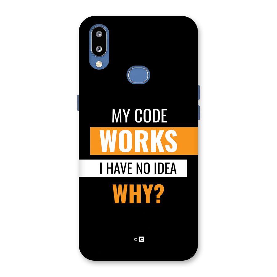 Coders Thought Back Case for Galaxy M01s