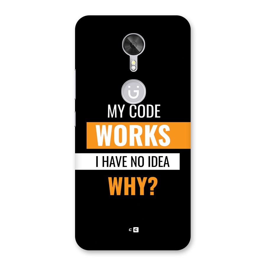 Coders Thought Back Case for Gionee A1
