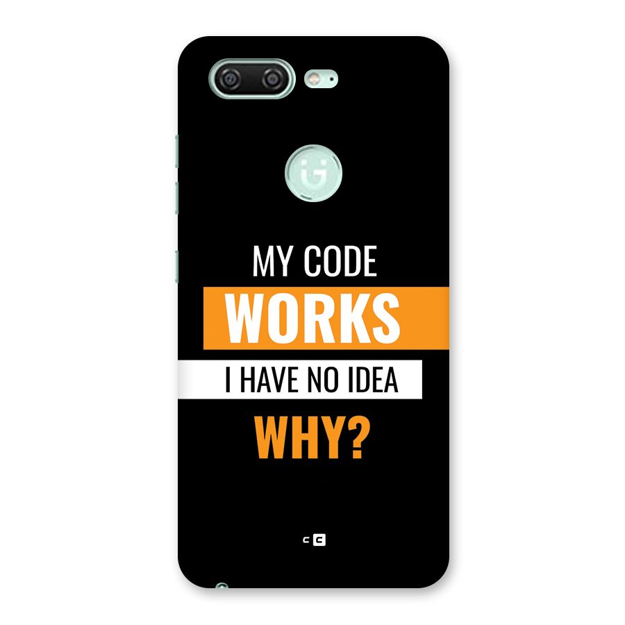 Coders Thought Back Case for Gionee S10