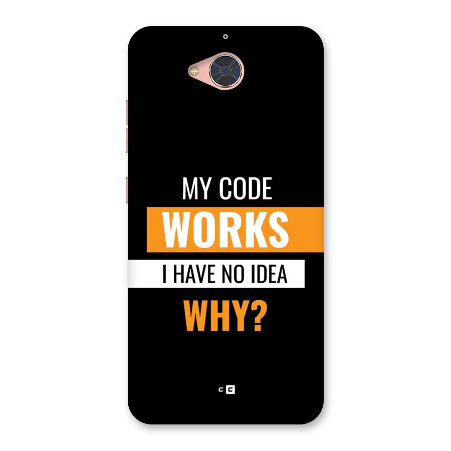 Coders Thought Back Case for Gionee S6 Pro