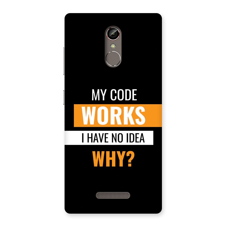 Coders Thought Back Case for Gionee S6s