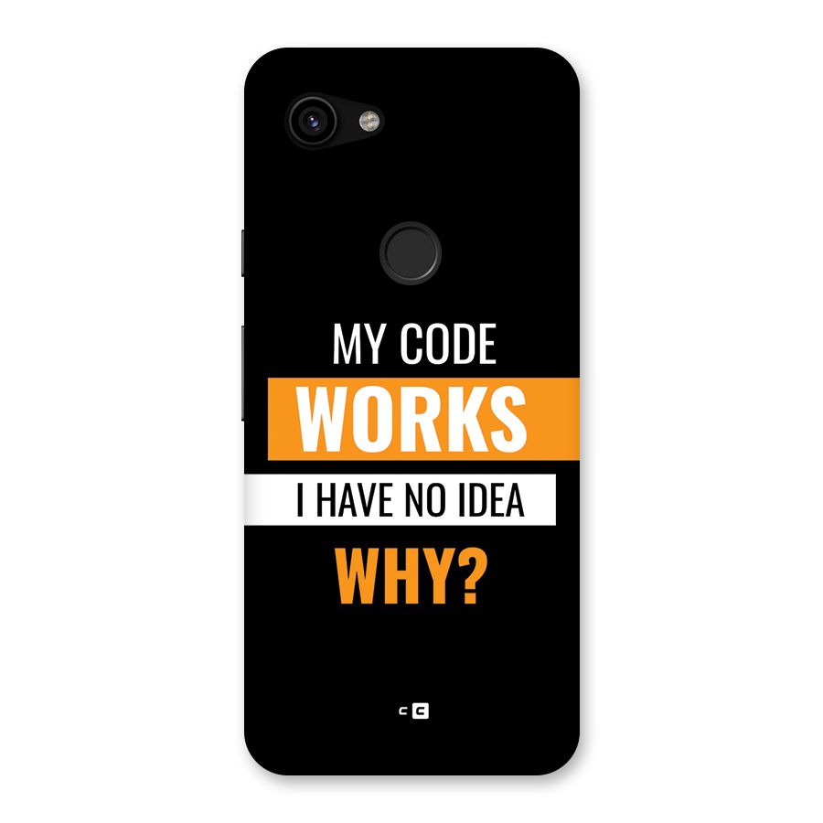 Coders Thought Back Case for Google Pixel 3a