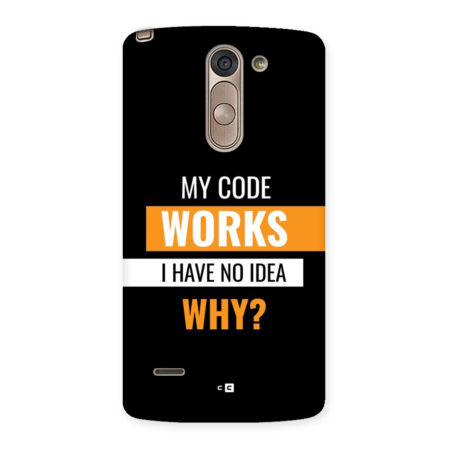 Coders Thought Back Case for LG G3 Stylus