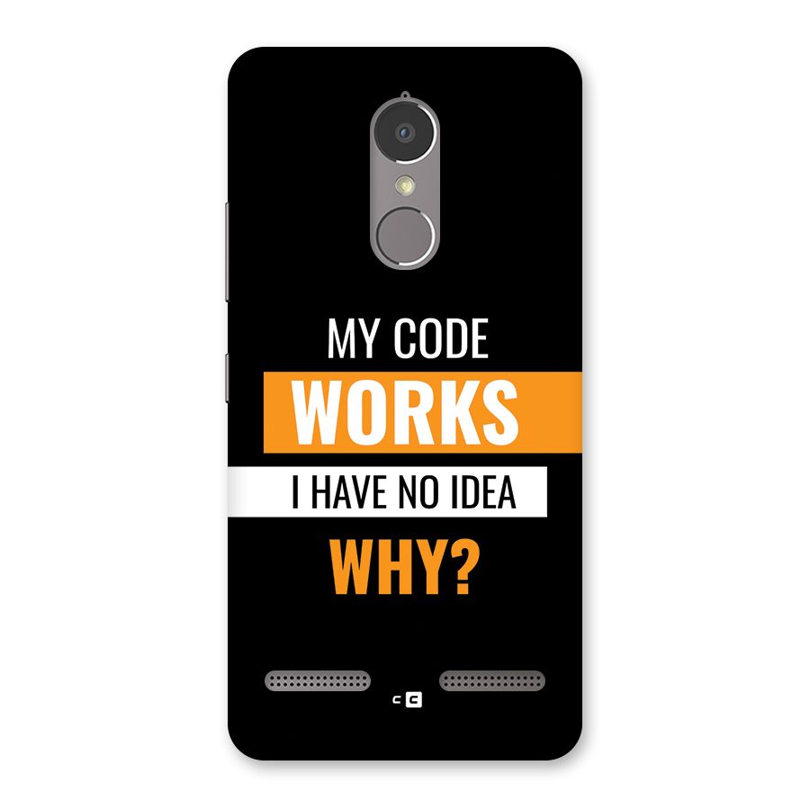 Coders Thought Back Case for Lenovo K6 Power