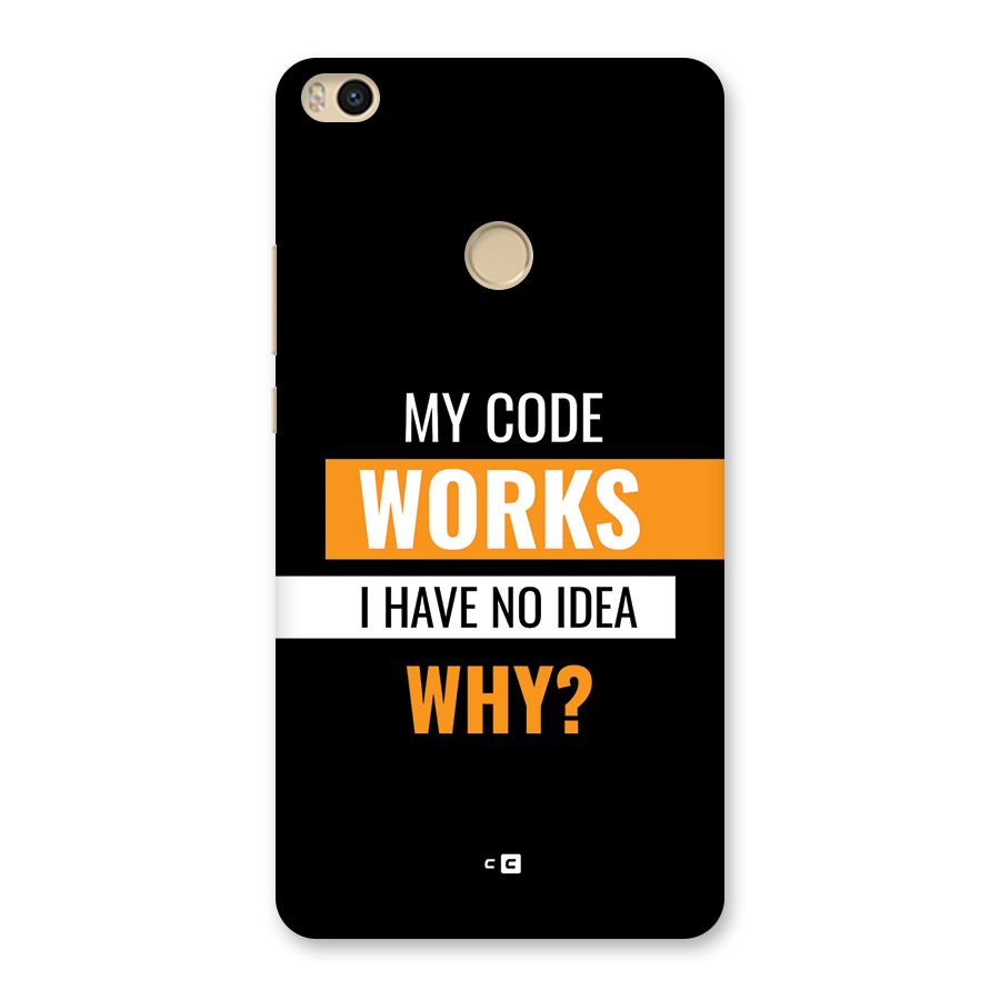 Coders Thought Back Case for Mi Max 2