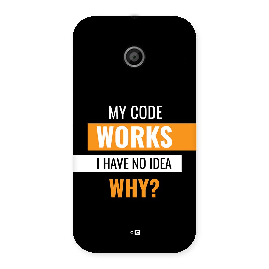 Coders Thought Back Case for Moto E