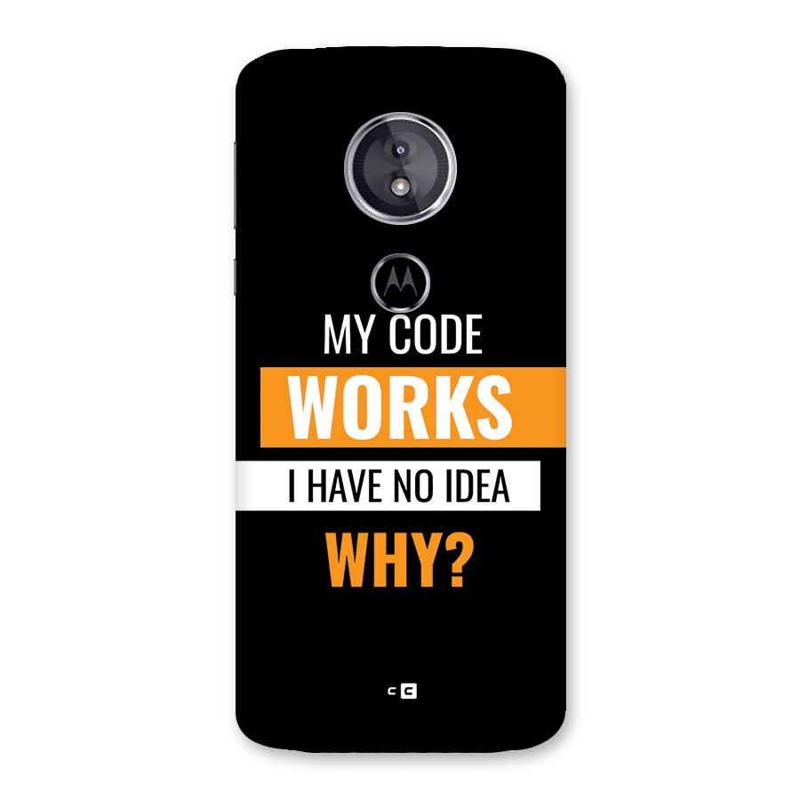 Coders Thought Back Case for Moto E5