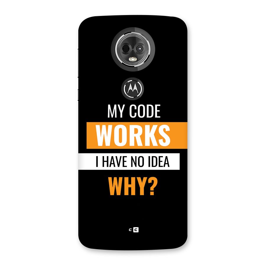 Coders Thought Back Case for Moto E5 Plus