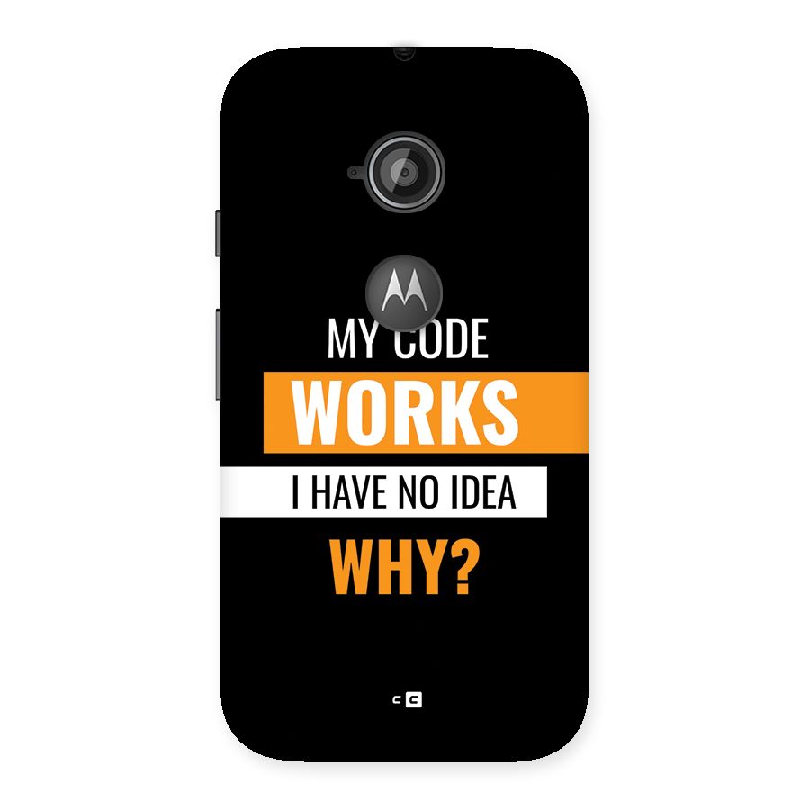 Coders Thought Back Case for Moto E 2nd Gen