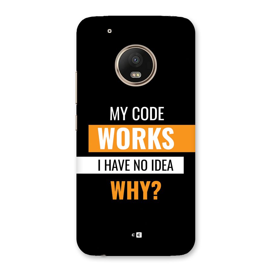 Coders Thought Back Case for Moto G5 Plus