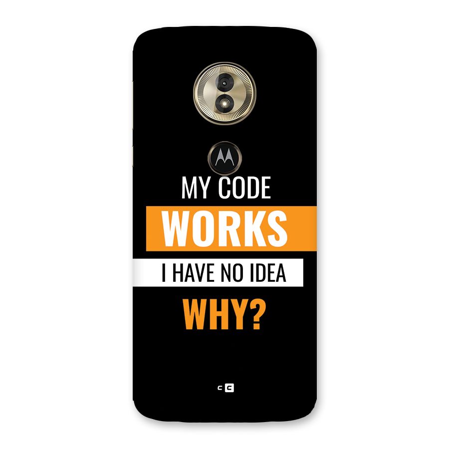 Coders Thought Back Case for Moto G6 Play