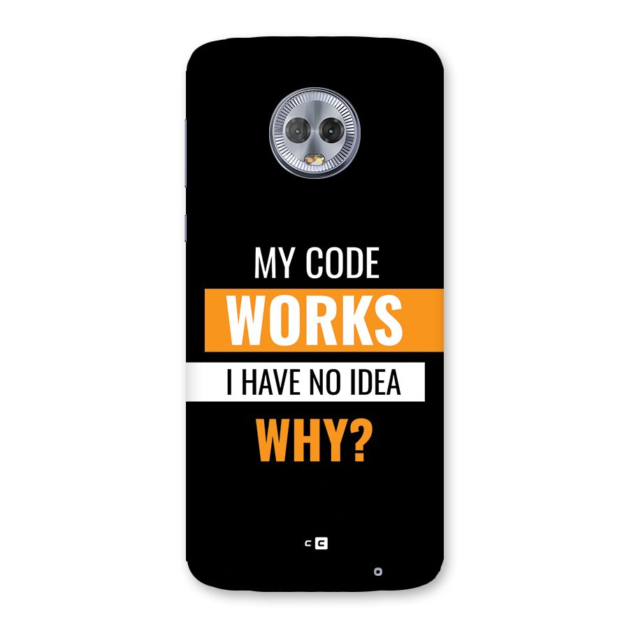 Coders Thought Back Case for Moto G6 Plus
