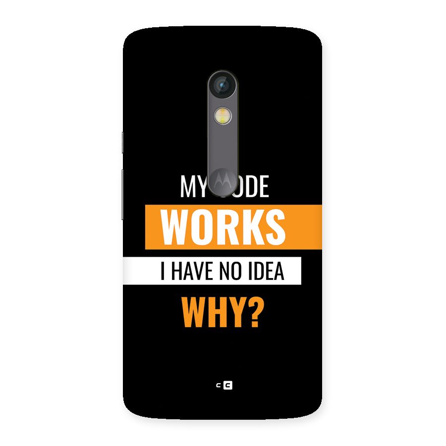 Coders Thought Back Case for Moto X Play