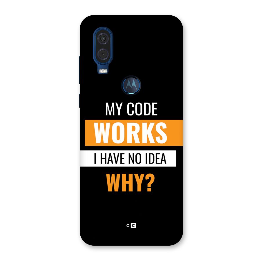 Coders Thought Back Case for Motorola One Vision