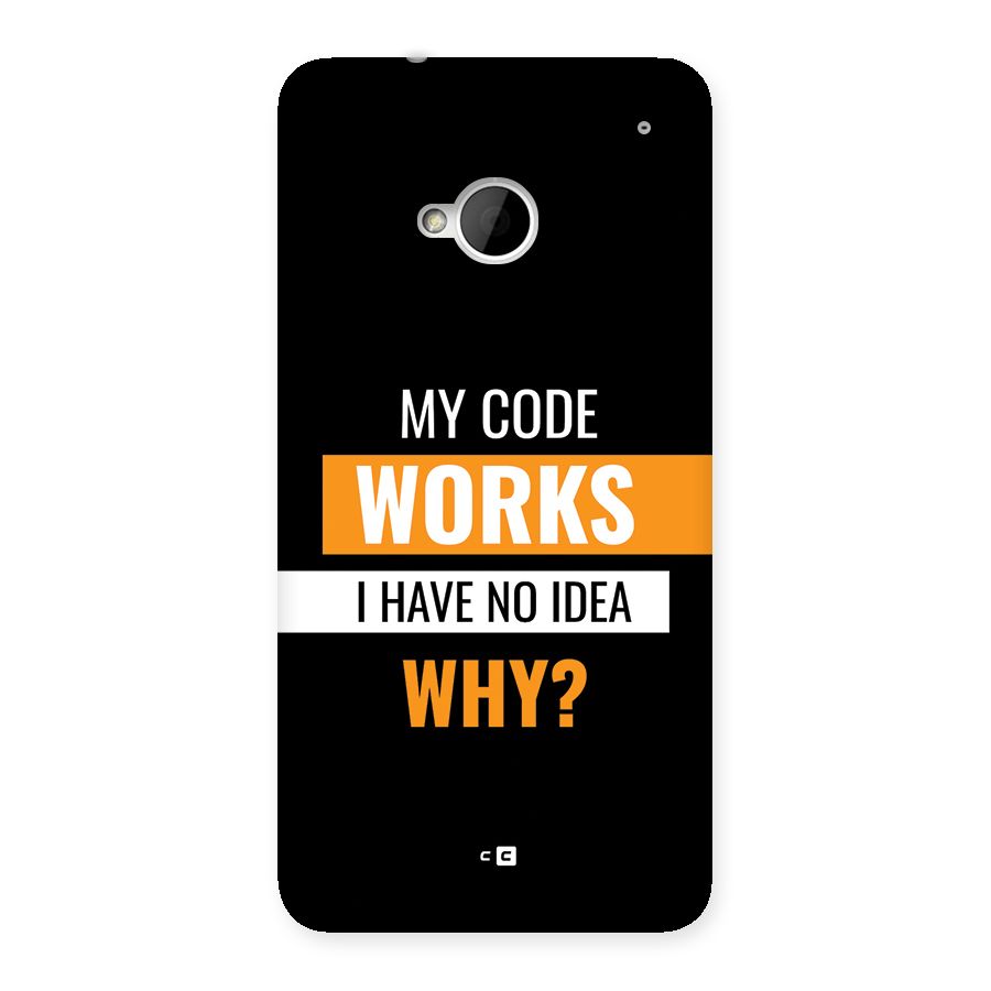 Coders Thought Back Case for One M7 (Single Sim)