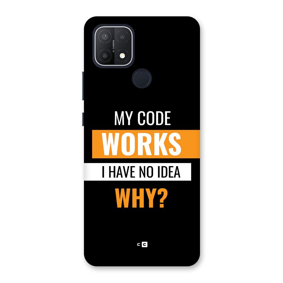 Coders Thought Back Case for Oppo A15s