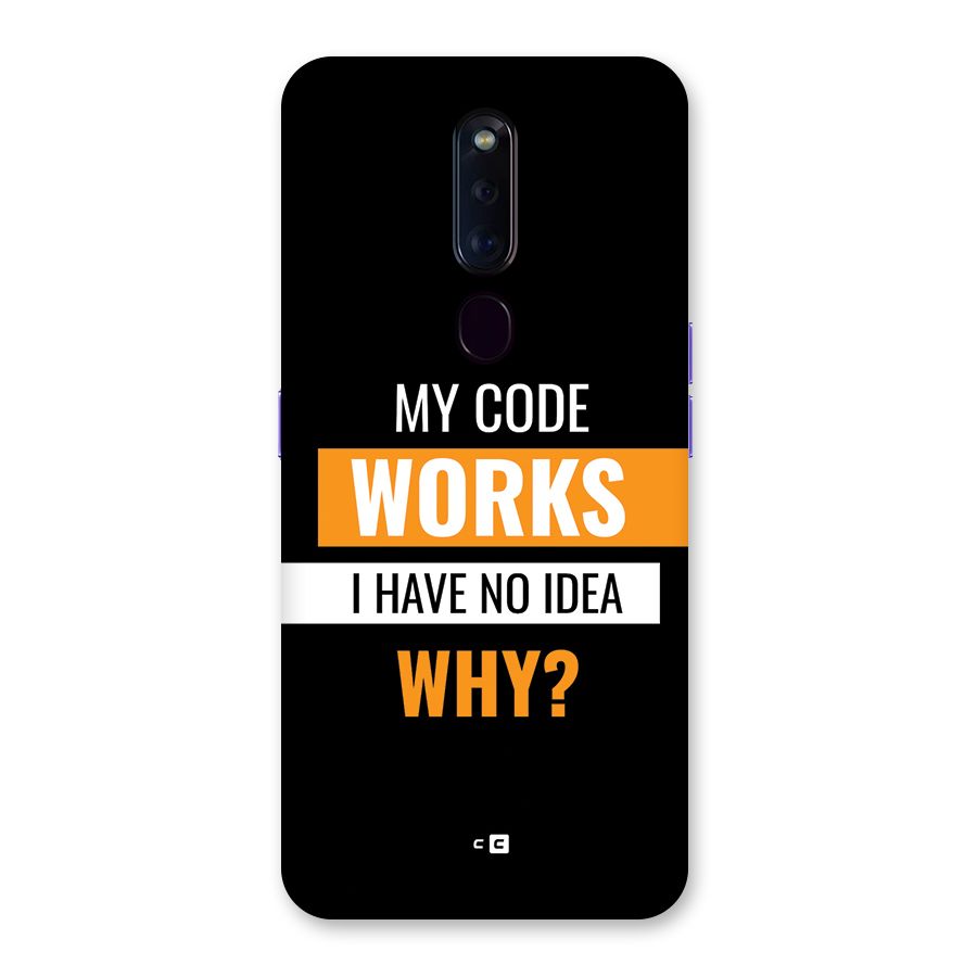 Coders Thought Back Case for Oppo F11 Pro