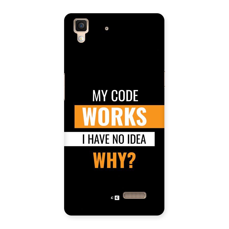 Coders Thought Back Case for Oppo R7
