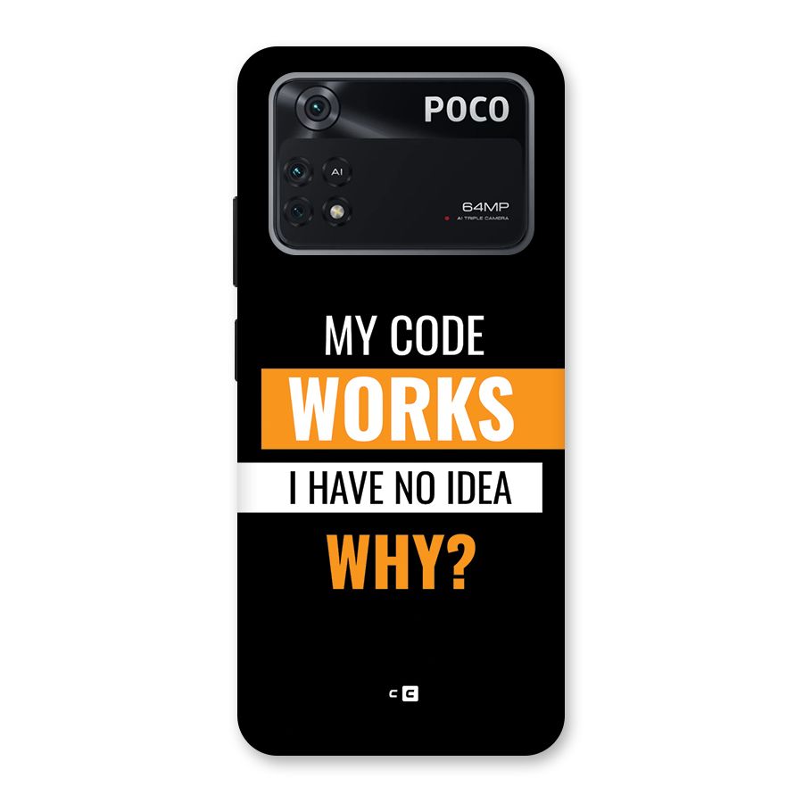 Coders Thought Back Case for Poco M4 Pro 4G