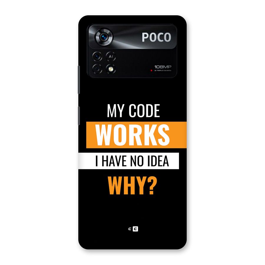 Coders Thought Back Case for Poco X4 Pro 5G