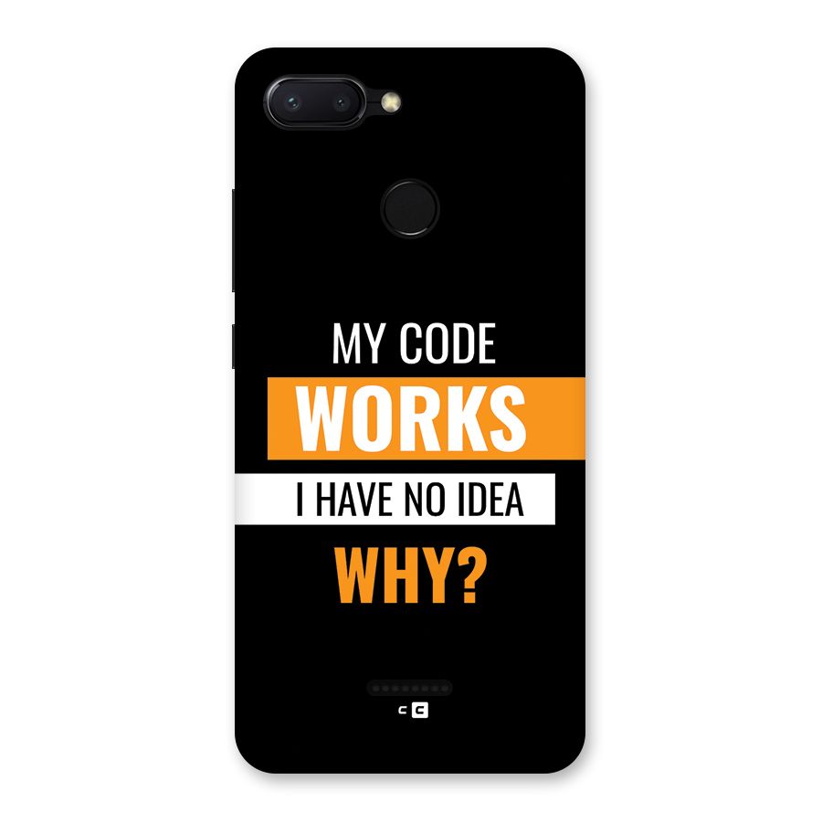 Coders Thought Back Case for Redmi 6