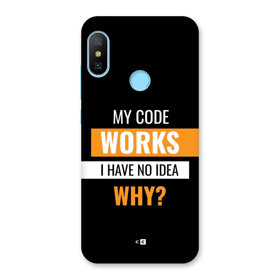 Coders Thought Back Case for Redmi 6 Pro