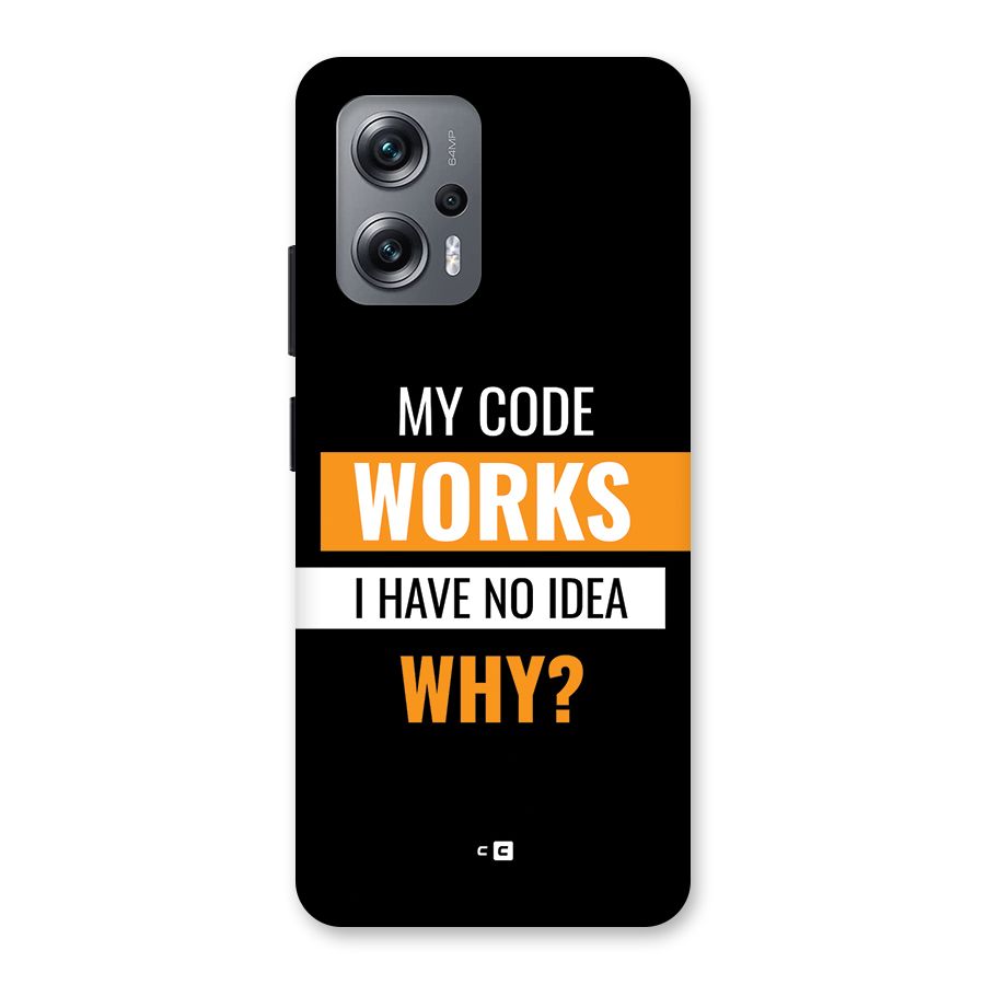 Coders Thought Back Case for Redmi K50i