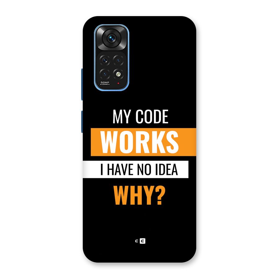 Coders Thought Back Case for Redmi Note 11S