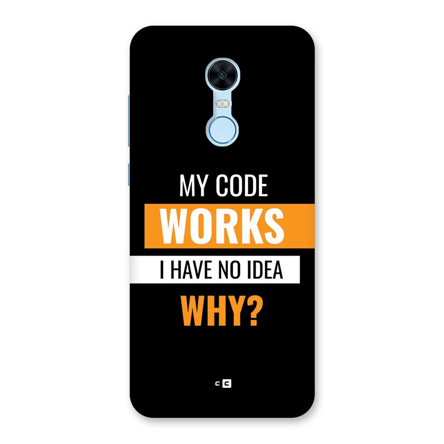 Coders Thought Back Case for Redmi Note 5