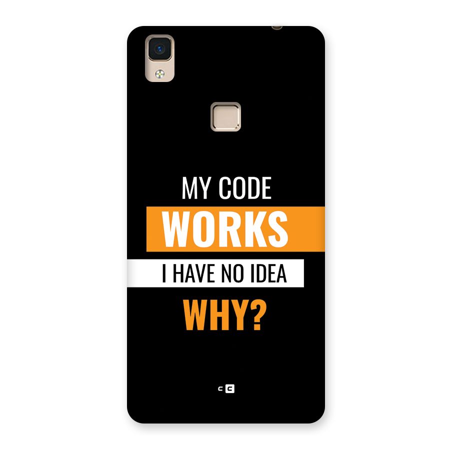 Coders Thought Back Case for V3 Max
