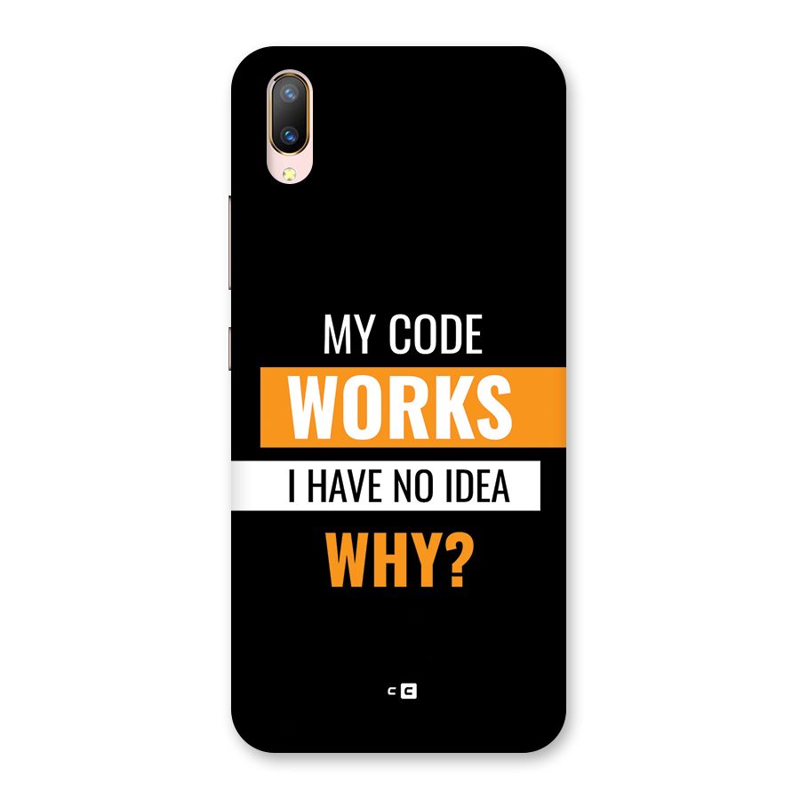 Coders Thought Back Case for Vivo V11 Pro