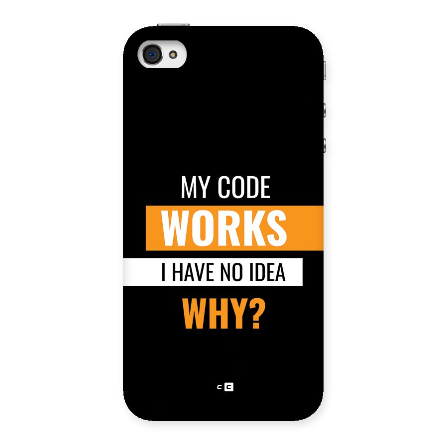 Coders Thought Back Case for iPhone 4 4s