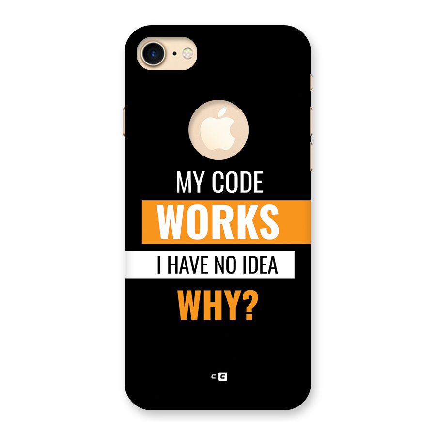 Coders Thought Back Case for iPhone 7 Logo Cut