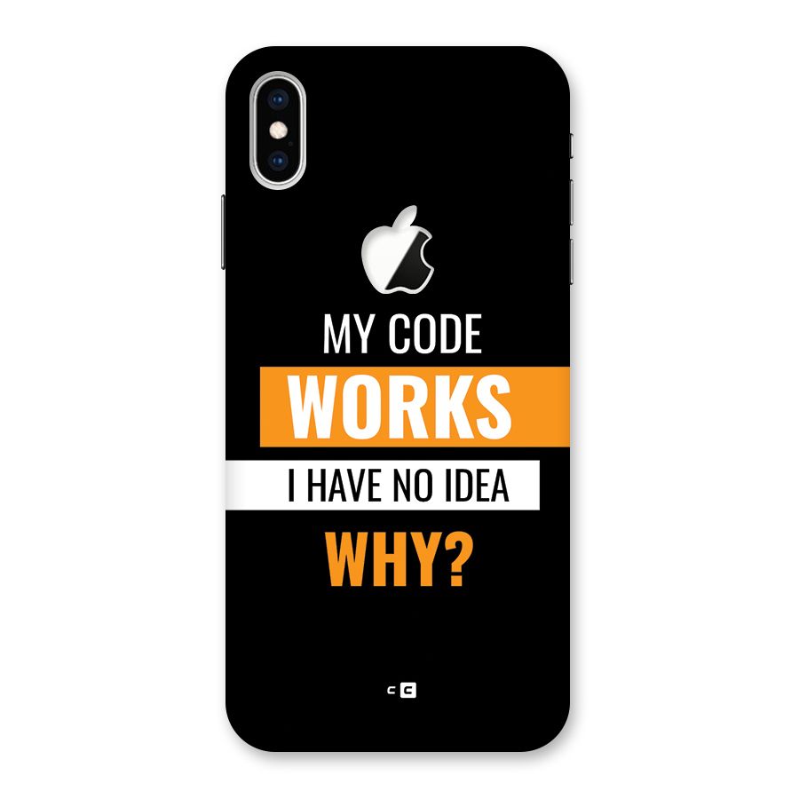 Coders Thought Back Case for iPhone XS Max Apple Cut