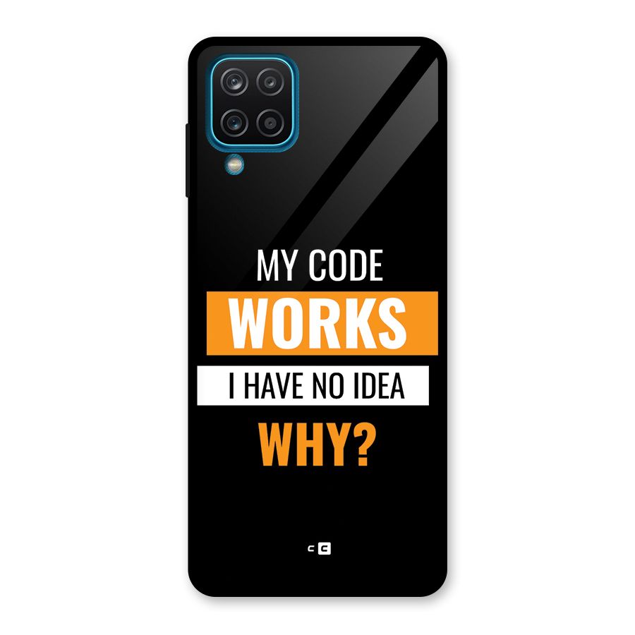 Coders Thought Glass Back Case for Galaxy A12