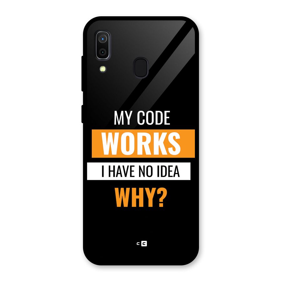 Coders Thought Glass Back Case for Galaxy A30