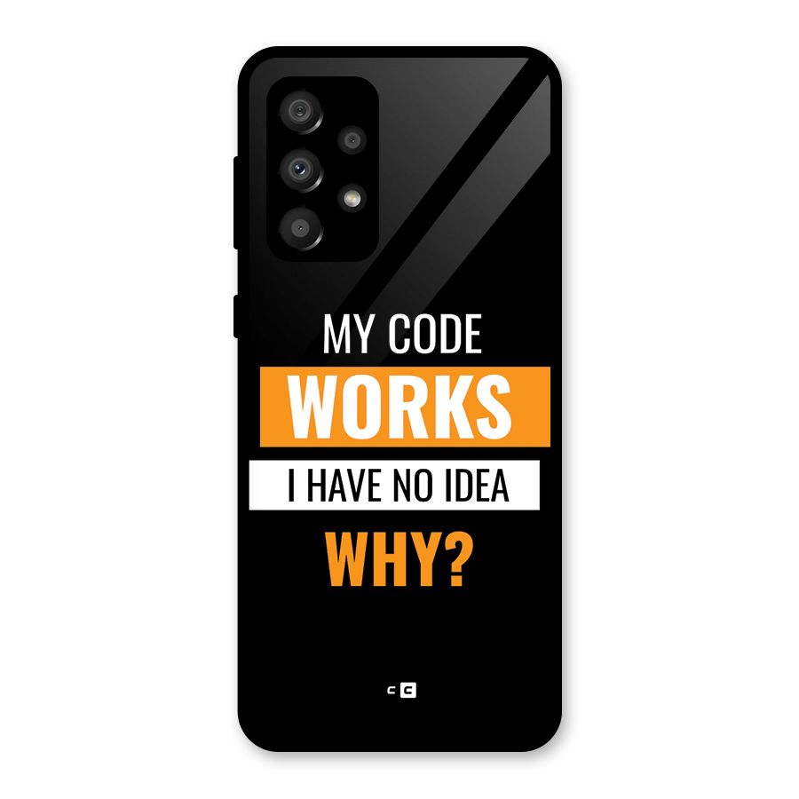 Coders Thought Glass Back Case for Galaxy A32