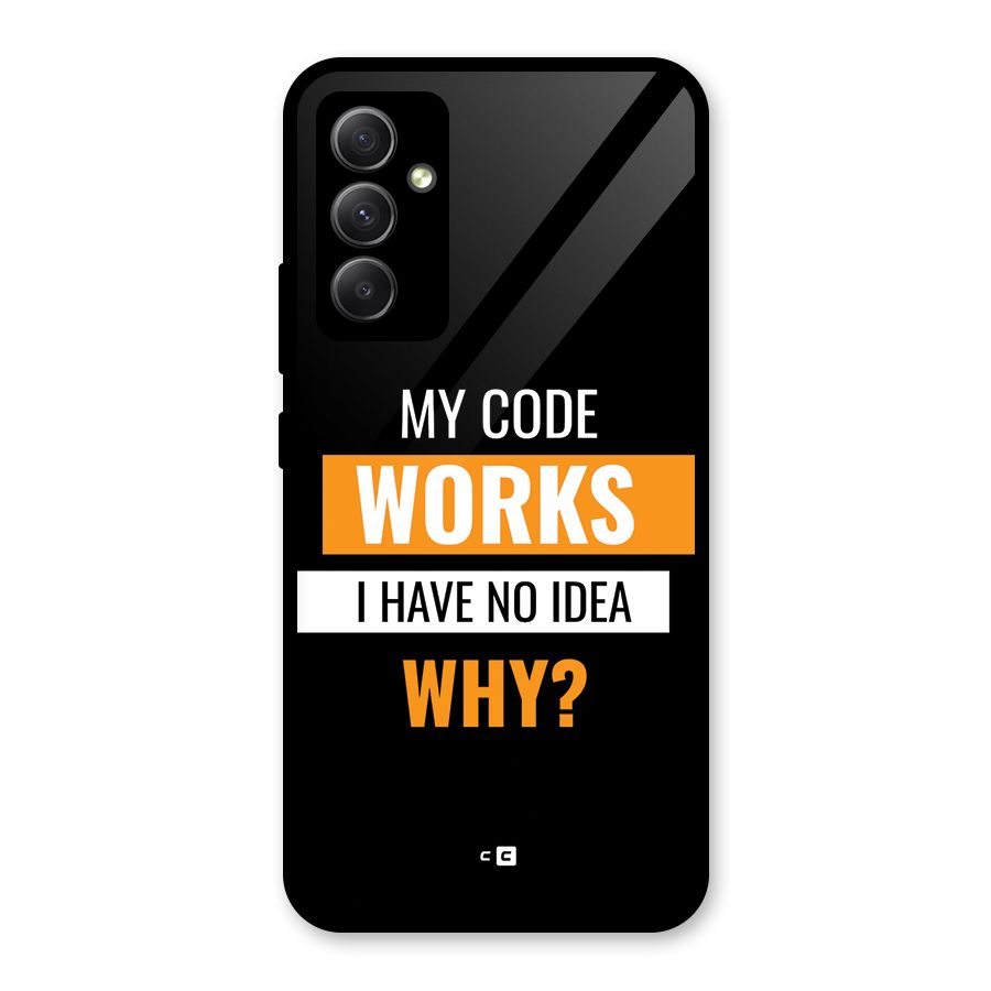 Coders Thought Glass Back Case for Galaxy A34