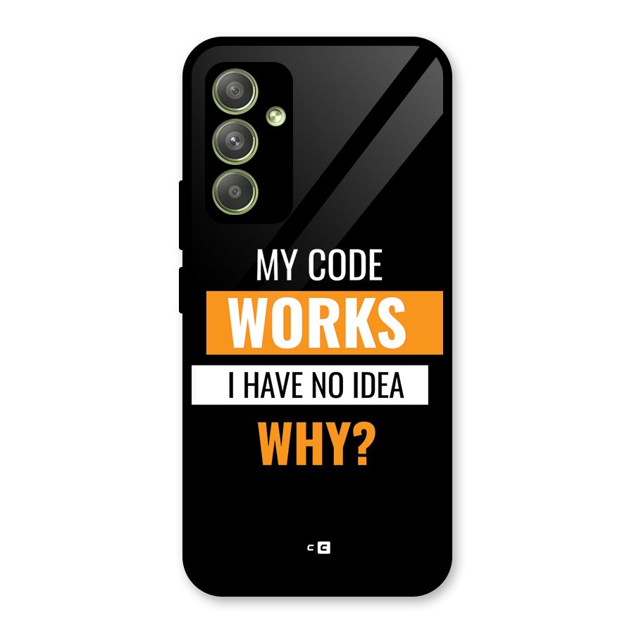 Coders Thought Glass Back Case for Galaxy A54