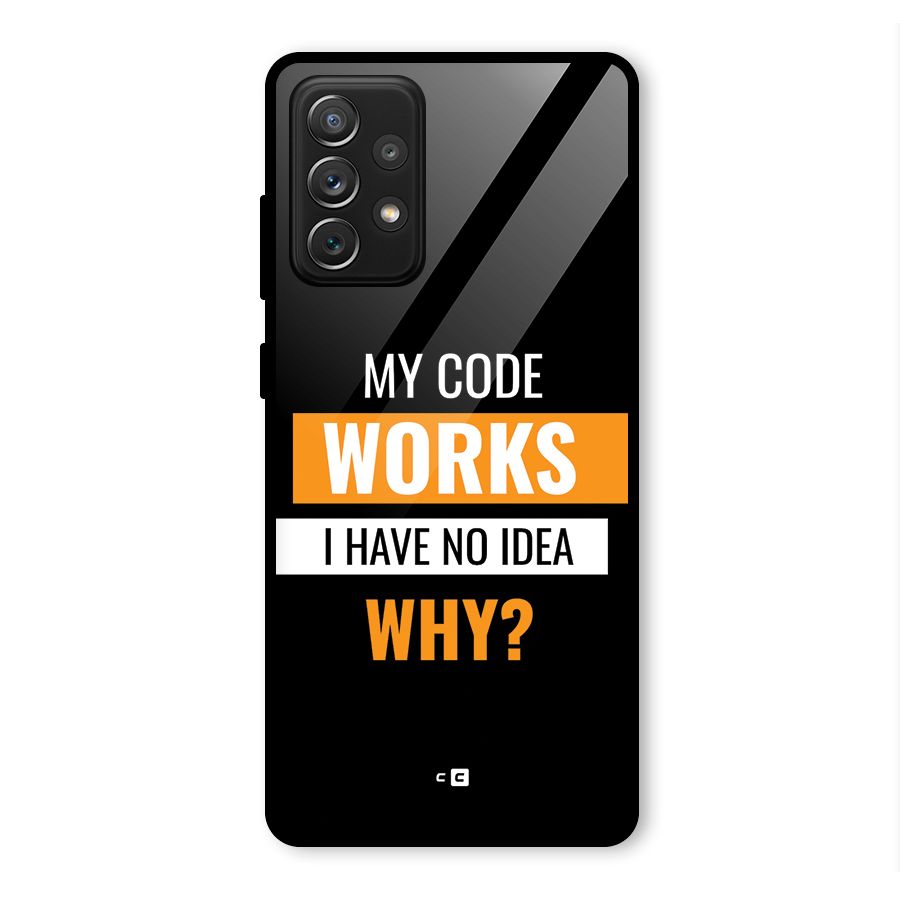Coders Thought Glass Back Case for Galaxy A72