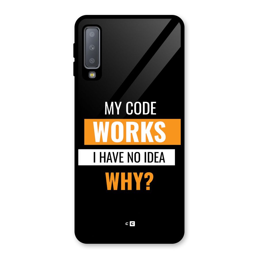 Coders Thought Glass Back Case for Galaxy A7 (2018)